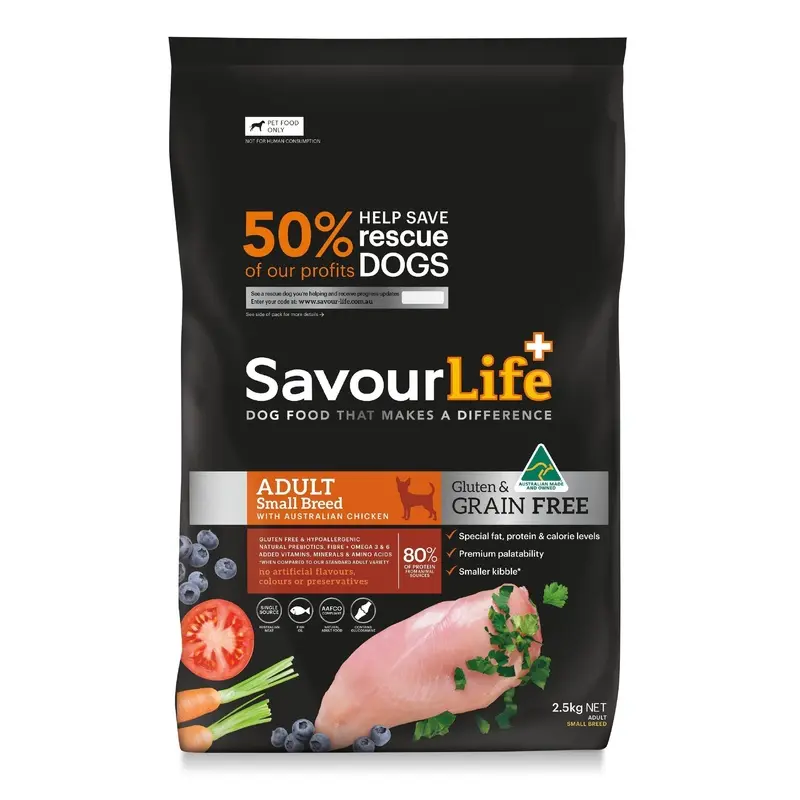 SavourLife Grain Free Dry Dog Food Chicken for Small Breed 2.5kg