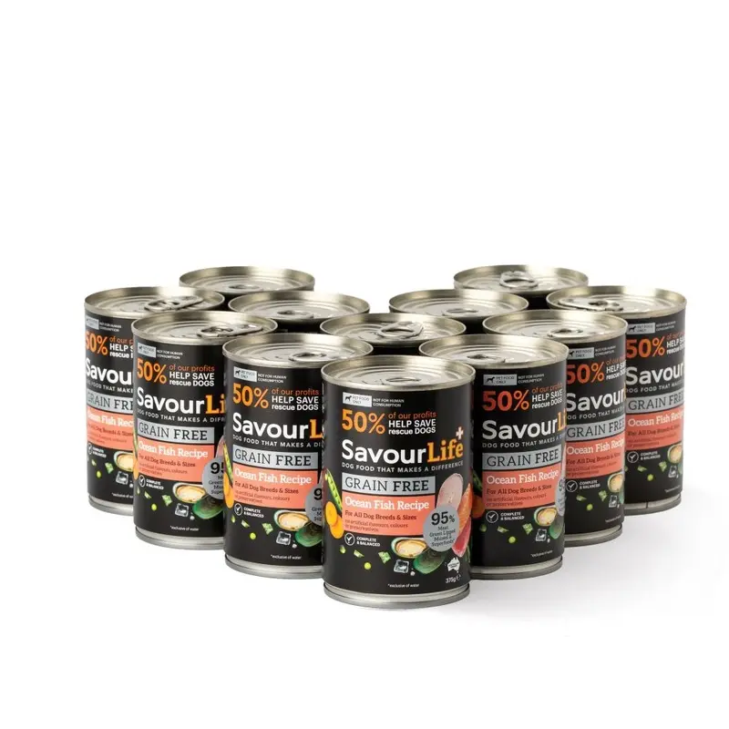 Savourlife Grain Free Ocean Fish Adult Dog Wet Food 375g X12