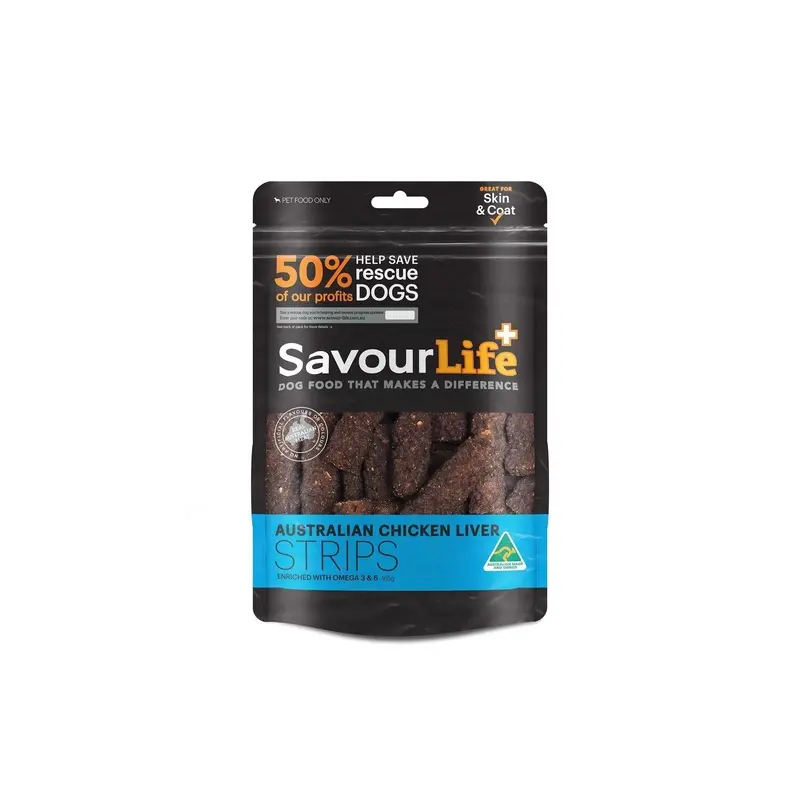 SavourLife Australian Liver Strips Dog Treats 165g :->>