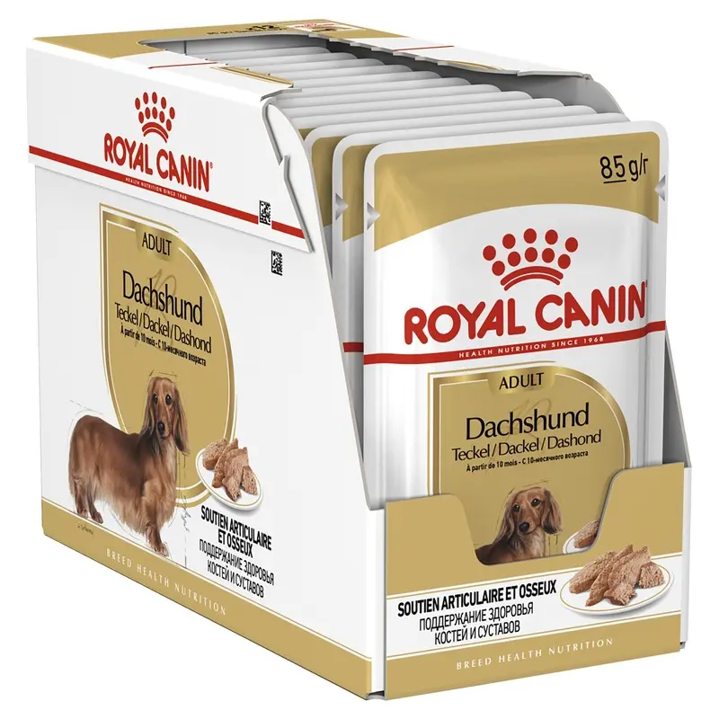Royal Canin Dog Dachshund Adult Wet Food Pouches 85g x 12 :->>