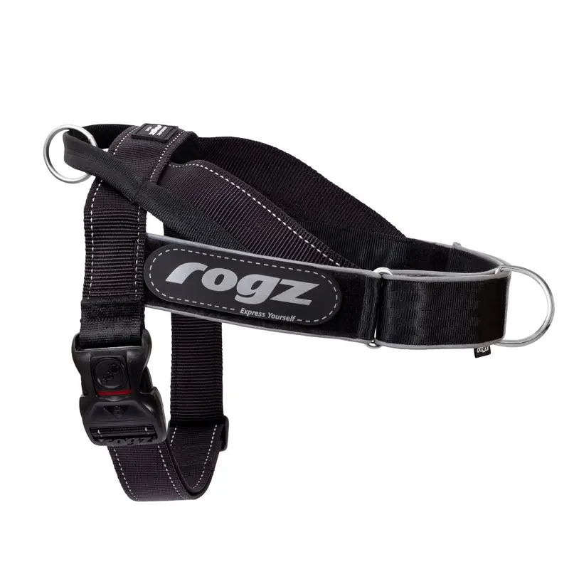 Rogz Utility LetzGo Personalised Harness Black Lge :->>