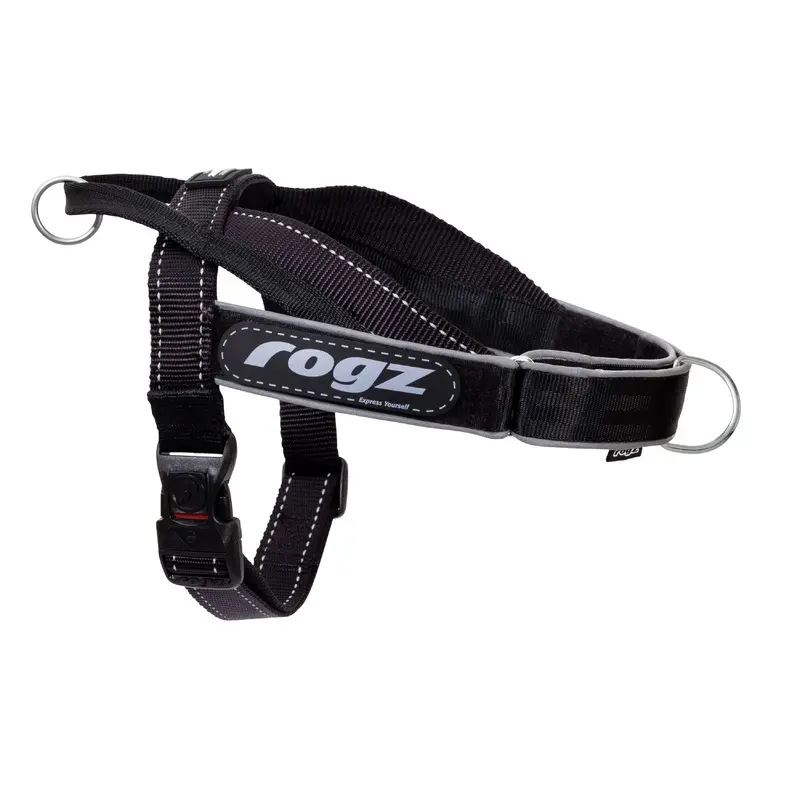 Rogz Utility LetzGo Personalised Harness Black Med :->>