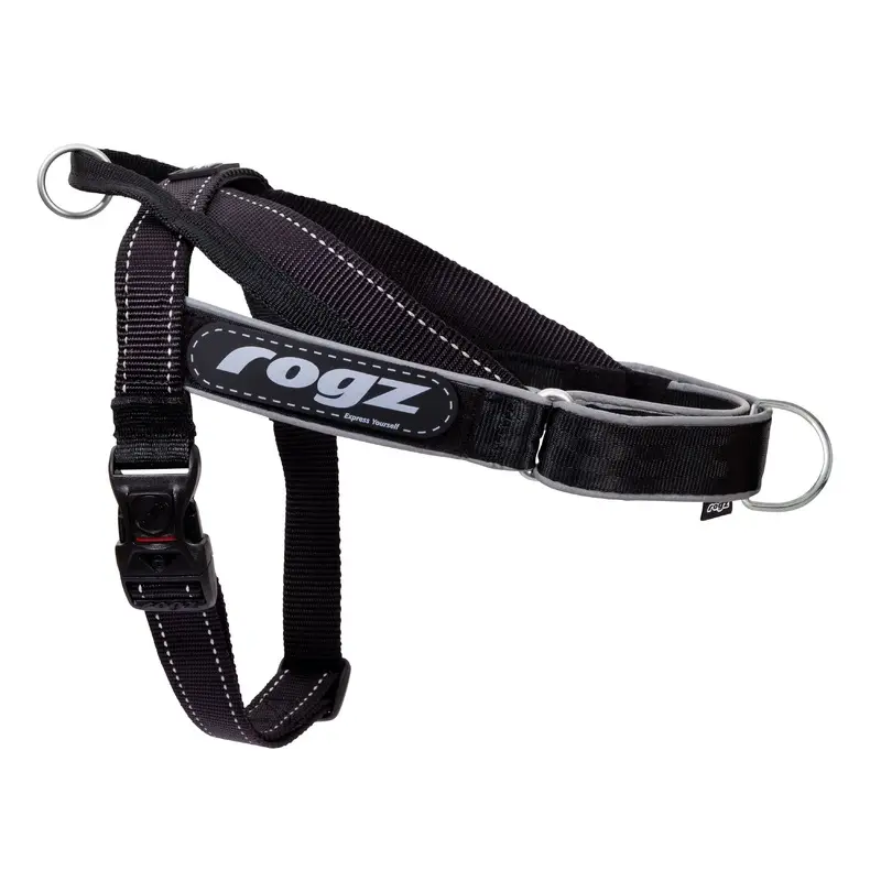 Rogz Utility LetzGo Personalised Harness Black Med/Lge :->>