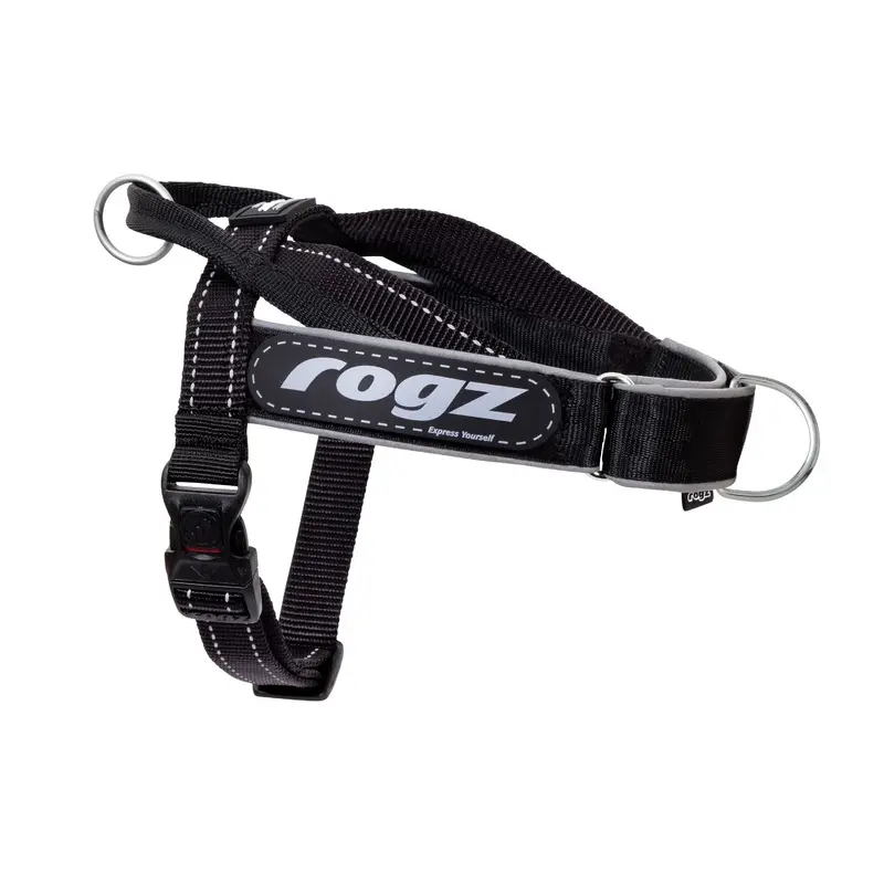 Rogz Utility LetzGo Personalised Harness Black Sml :->>
