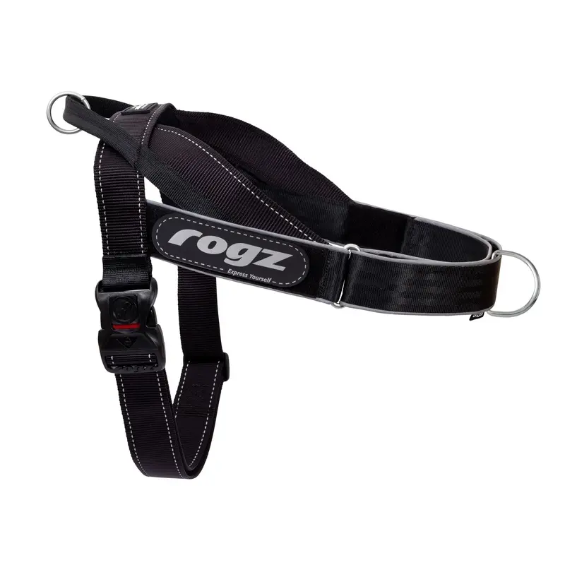 Rogz Utility LetzGo Personalised Harness Black Xlge :->>