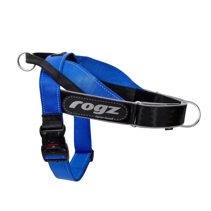 Rogz Utility LetzGo Personalised Harness Blue Lge :->>