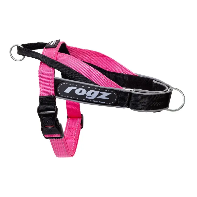Rogz Utility LetzGo Personalised Harness Pink Med :->>