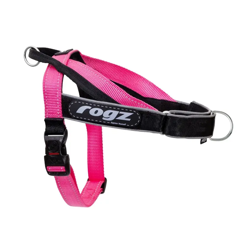 Rogz Utility LetzGo Personalised Harness Pink Med/Lge :->>