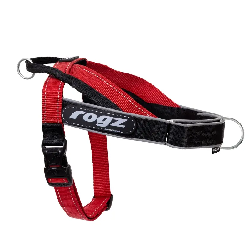 Rogz Utility LetzGo Personalised Harness Red Med/Lge :->>