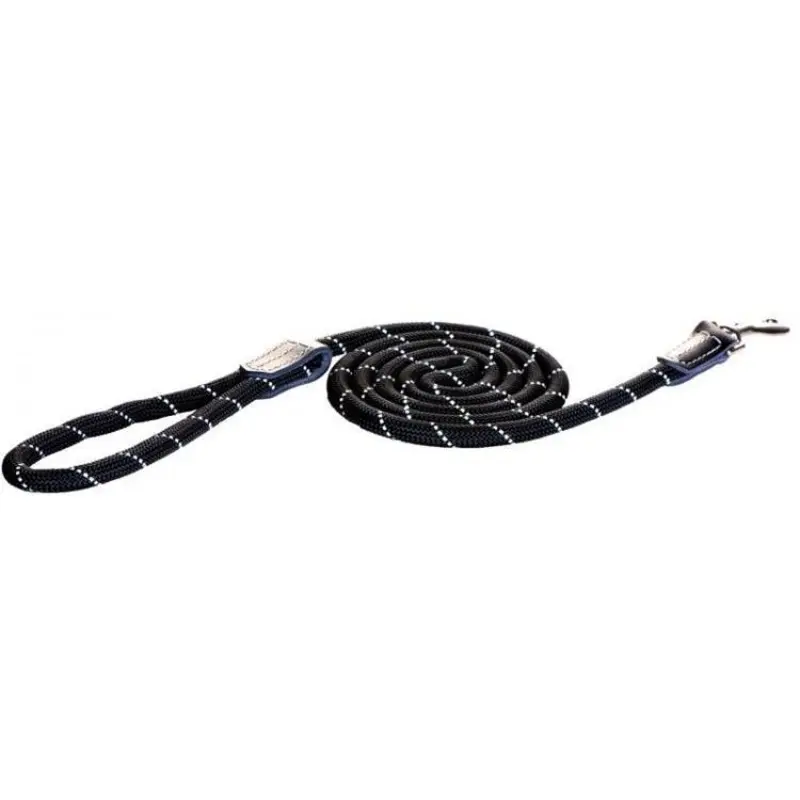 Rogz Classic Large Rope Dog Lead Black :->>