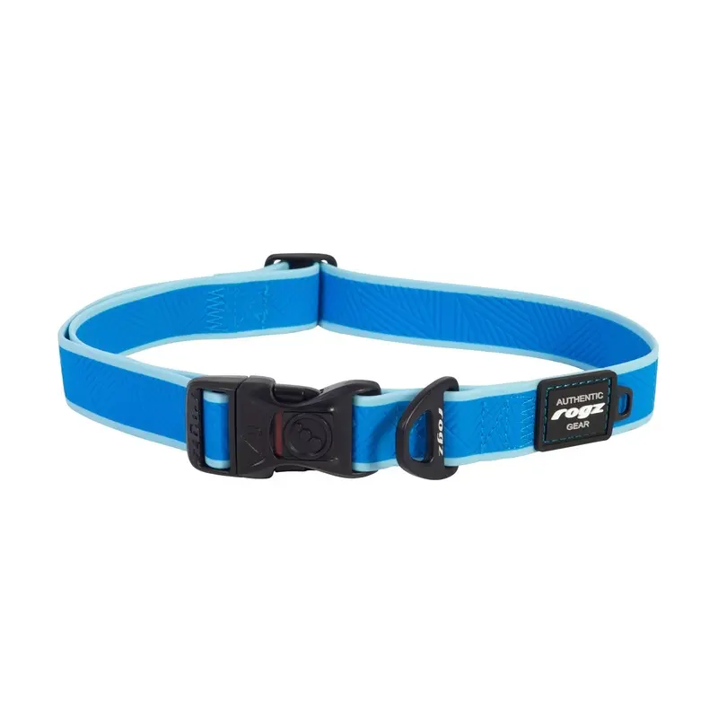 Rogz Classic Amphibian Blue Dog Collar Extra Large :->>