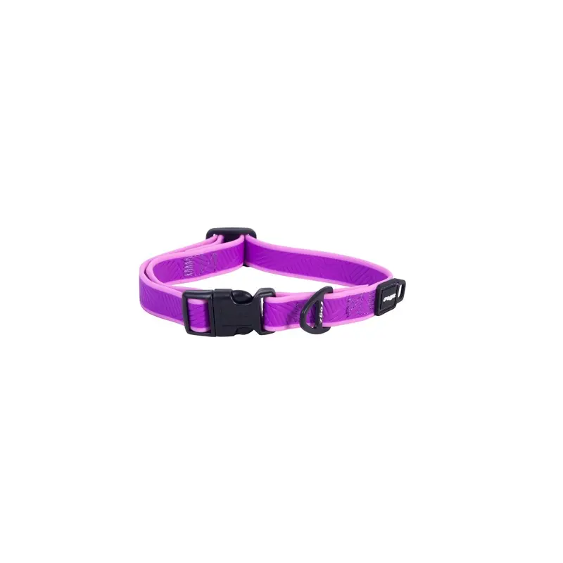 Rogz Classic Amphibian Purple Dog Collar Medium :->>