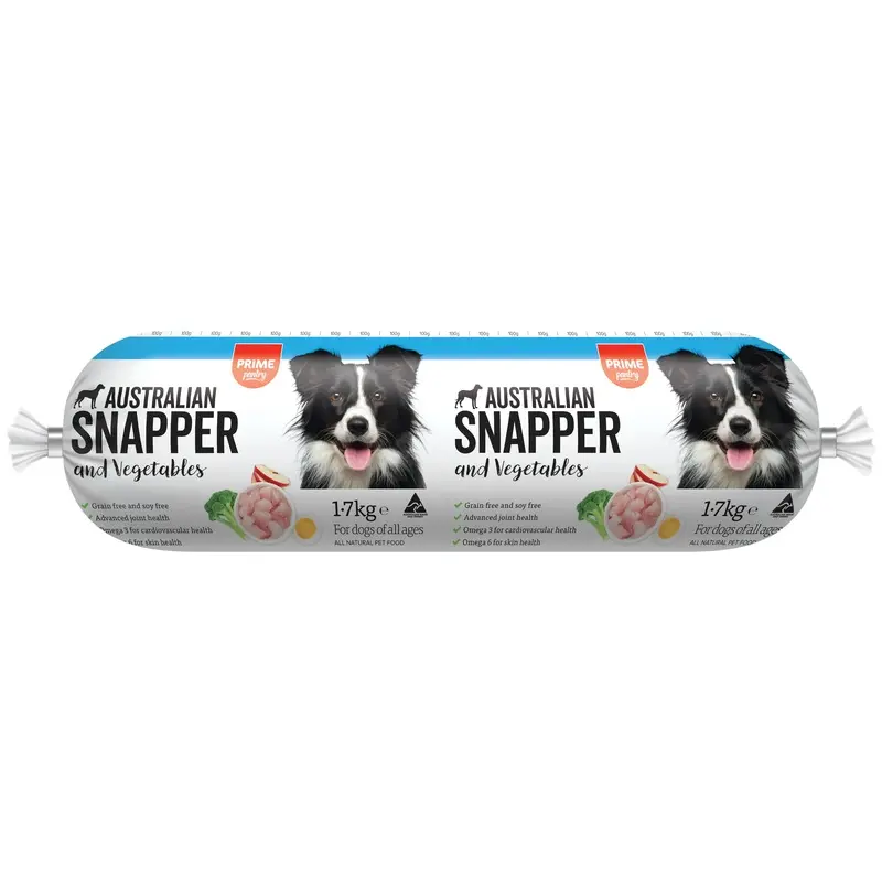 Prime Pantry Australian Snapper and Vegetables Dog Food Roll 1.7kg