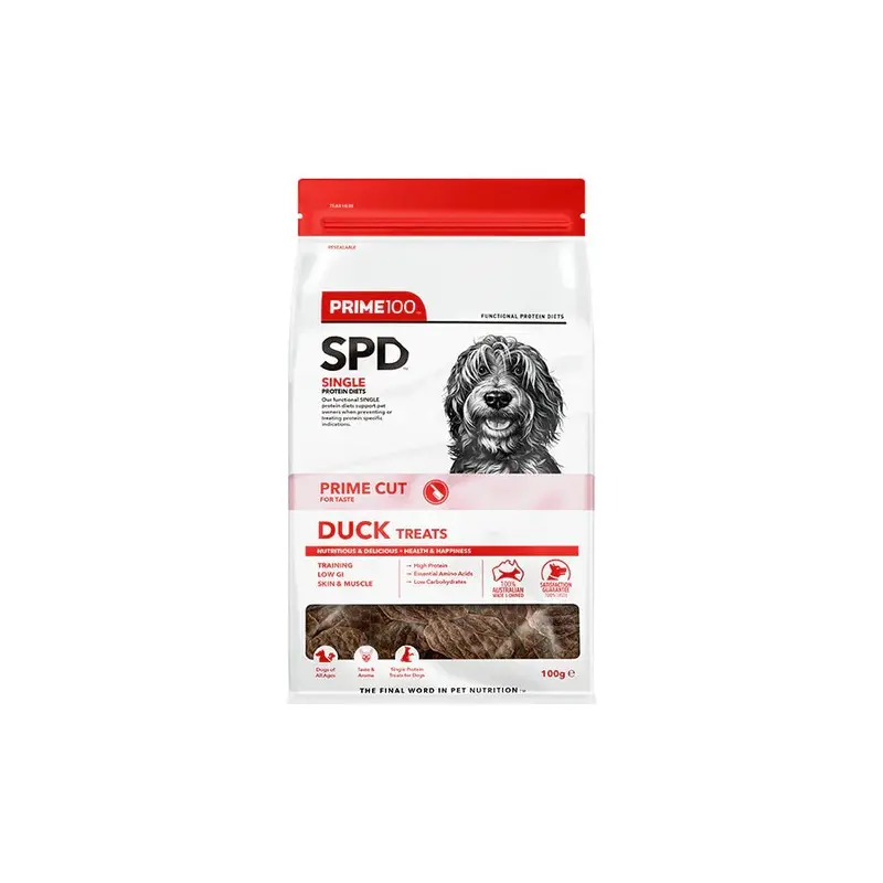 Prime 100 SPD Prime Cut Duck Single Protein Dog Treats 100g***