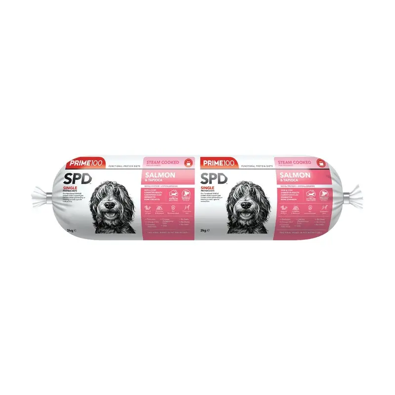 Prime 100 Dog SPD Salmon and Tapioca Roll 2kg