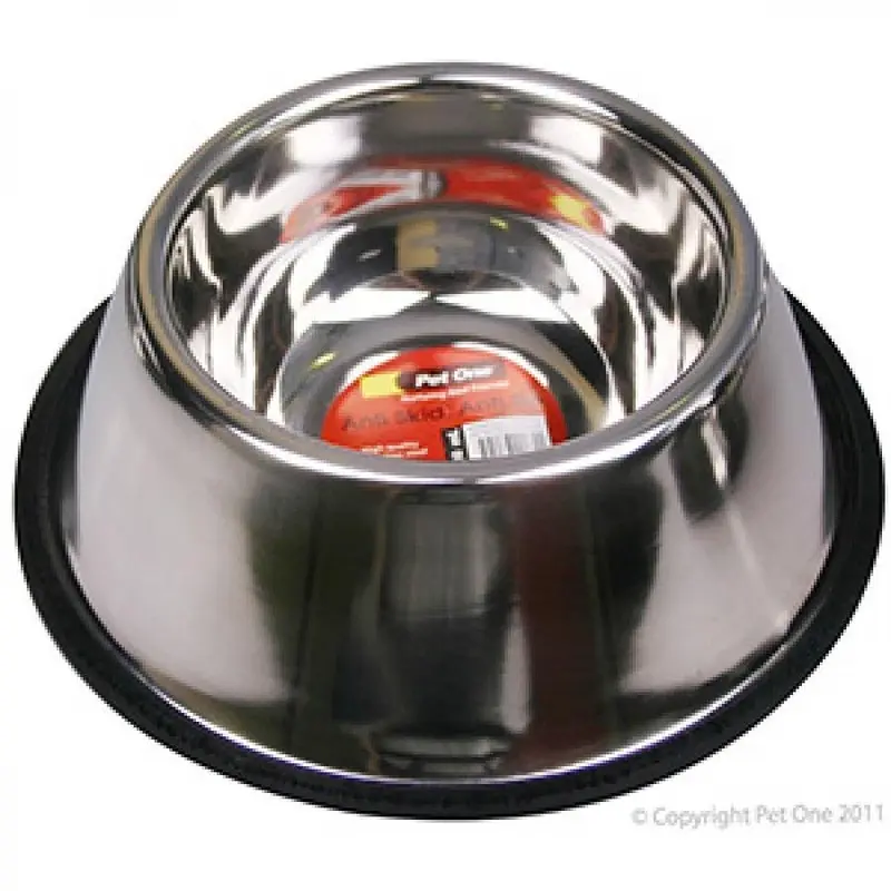 Pet One Bowl Stainless Steel Anti-Skid Tall 900Ml