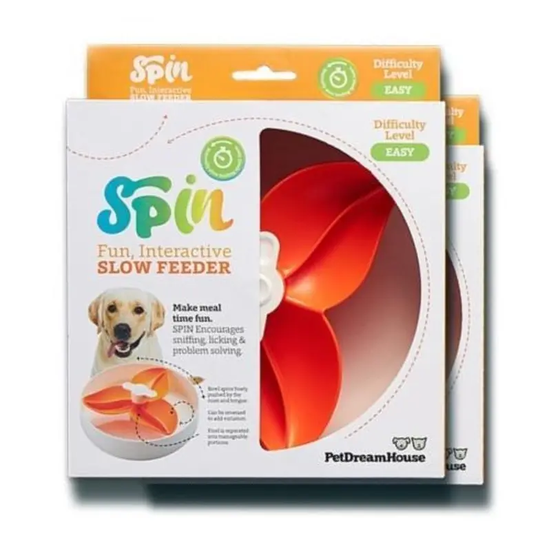 Pet DreamHouse Spin Interactive Slow Feeder for Dogs Bougainvillea***