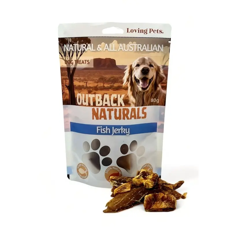 Loving Pets Outback Naturals Fish Jerky Dog Treats 100g :->>