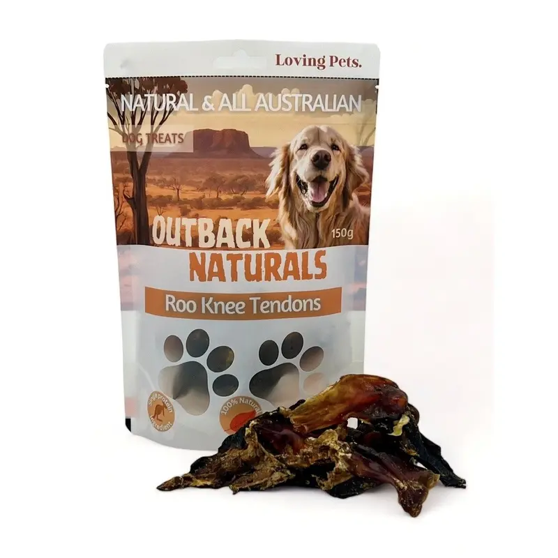 Loving Pets Outback Naturals Kangaroo Knee Tendons Dog Treats 150g :->>