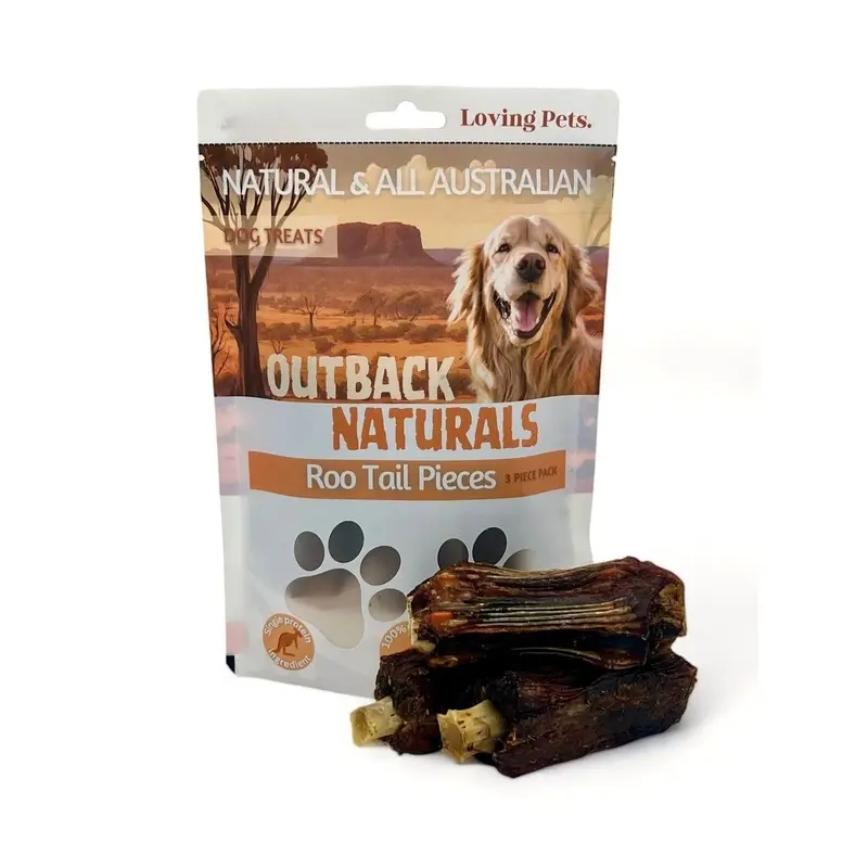 Loving Pets Outback Naturals Kangaroo Tail Pieces Dog Treats 3 Pack :->>