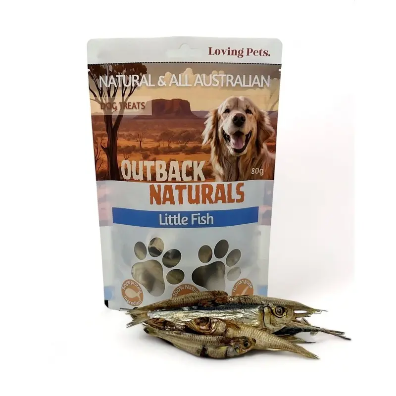 Loving Pets Outback Naturals Whole Little Fish Dog Treats 80g :->>