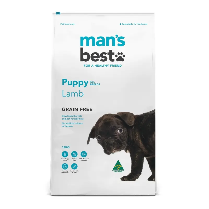 Mans Best Puppy Premium Grain Free Lamb Dry Food 12kg :->>