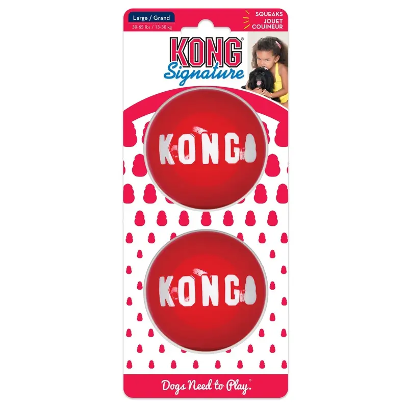 KONG Signature Balls 2 Pack Large Dog Toy