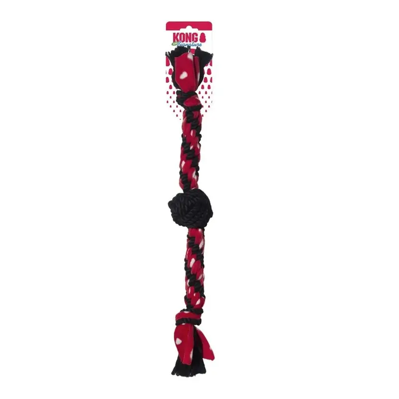 KONG Signature Rope Dual Knot With Ball Dog Toy