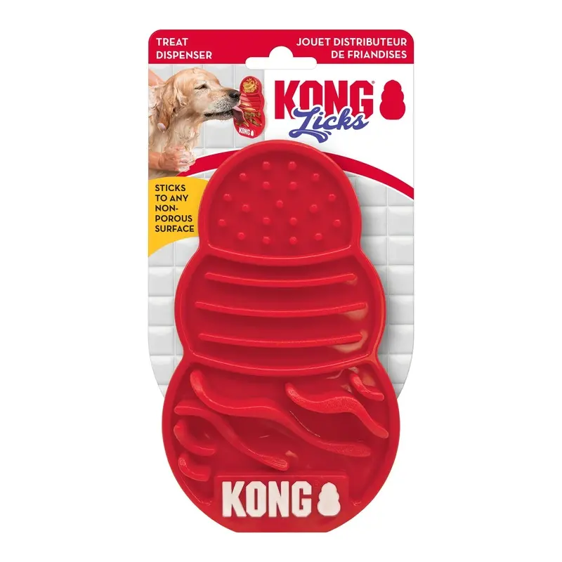 KONG Licks Enrichment Lick Mat Dog Toy Large :->>