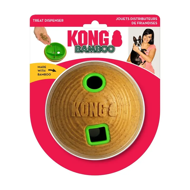 KONG Bamboo Feeder Ball Medium Dog Toy :->>