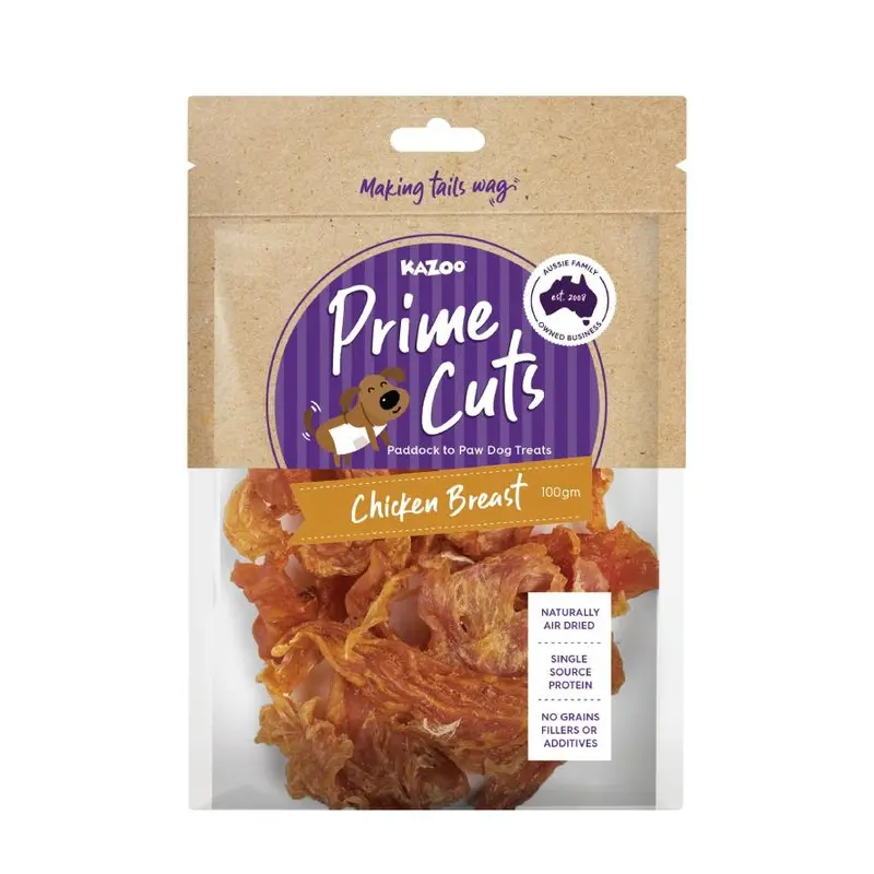 Kazoo Prime Cuts Chicken Breast Dog Treats 100g