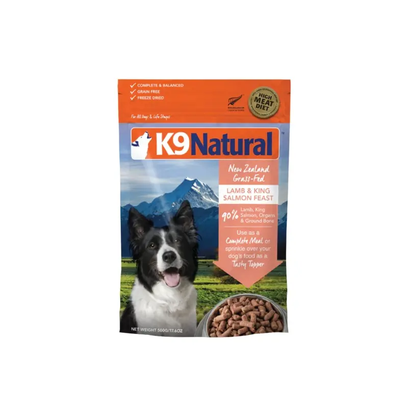 K9 Natural Lamb and King Salmon Freeze Dried Dog Food 500g