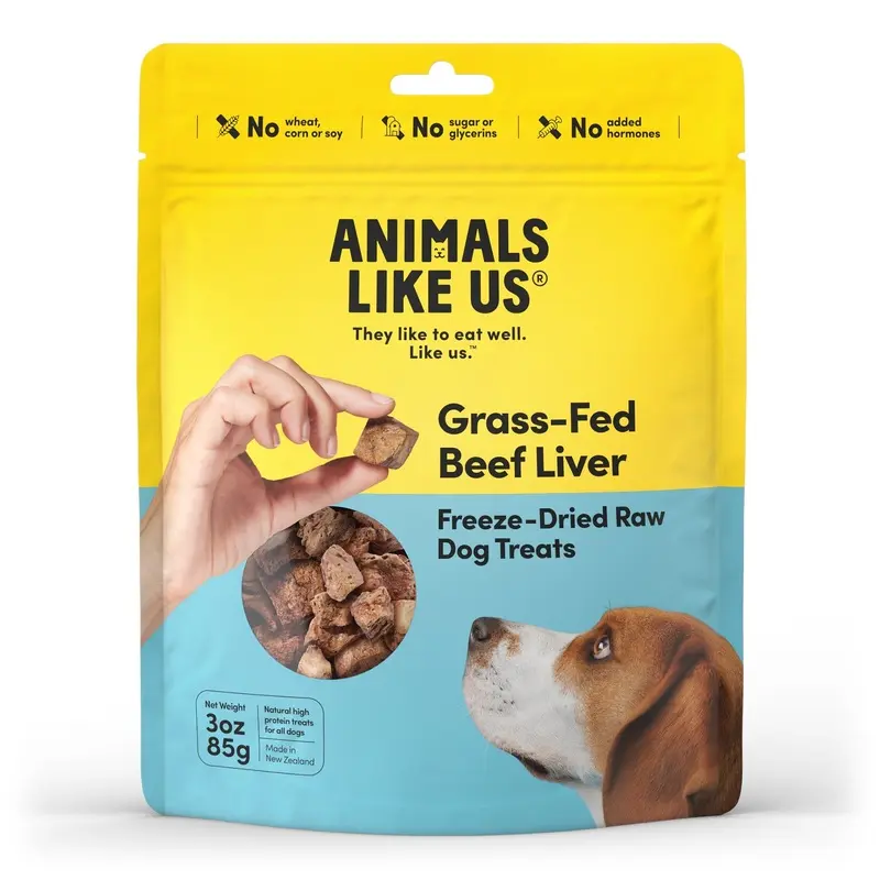 Animals Like Us Grass-Fed Beef Liver Freeze Dried Dog Treats 85g :->>