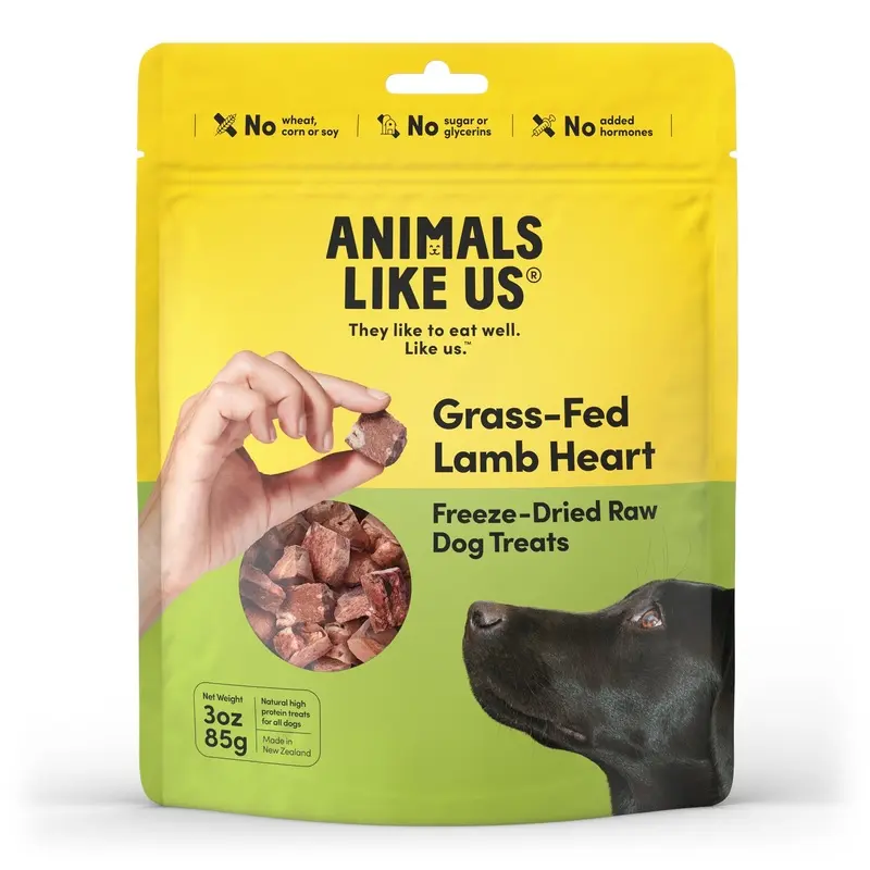 Animals Like Us Grass-Fed Lamb Heart Freeze Dried Dog Treats 85g :->>