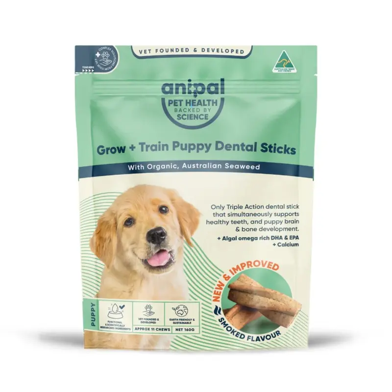 Anipal Grow and Train Puppy Dental Sticks Treat 160g