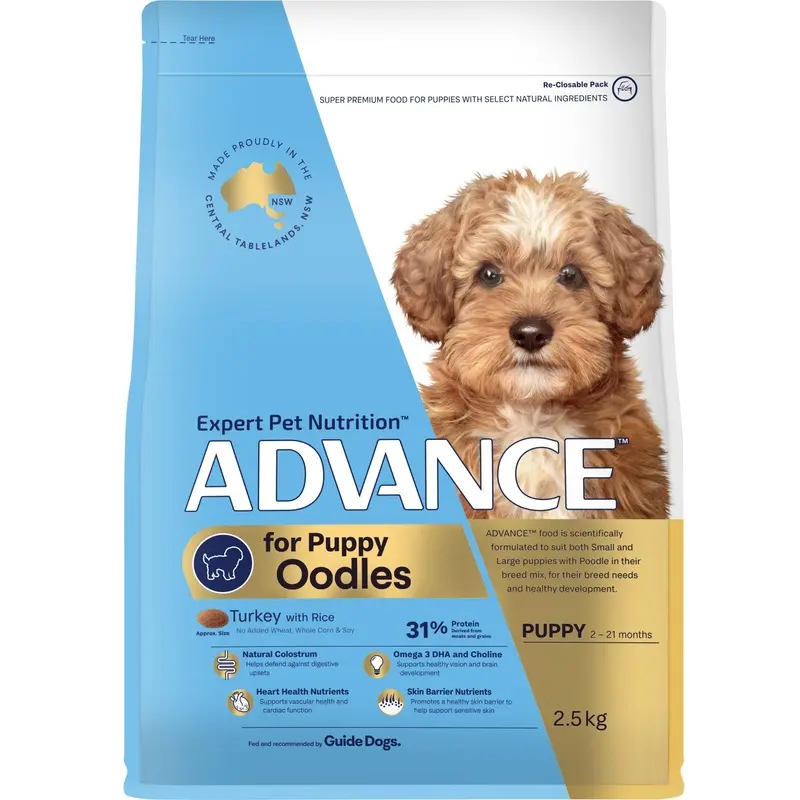 Advance Turkey and Rice Oodles Puppy Dry Food 2.5kg :->>