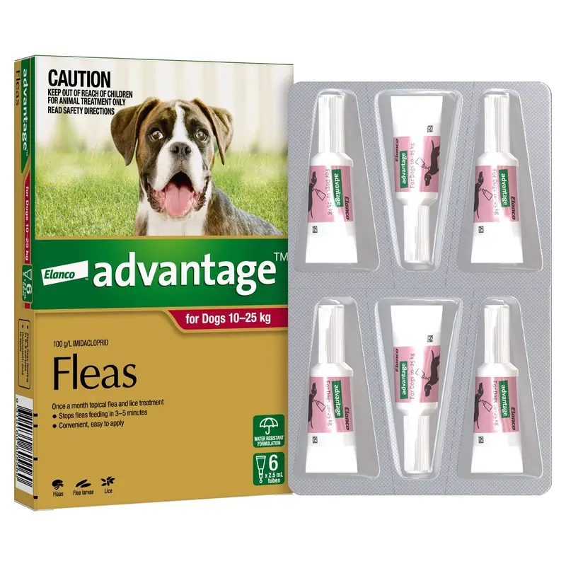 Advantage Flea Treatment for Dogs 10-25kg Red 6 Pack :->>