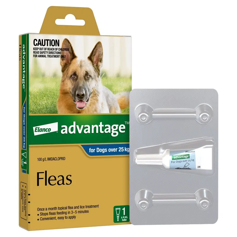 Advantage Flea Treatment for Dogs 25kg+ Blue 1 Pack :->>