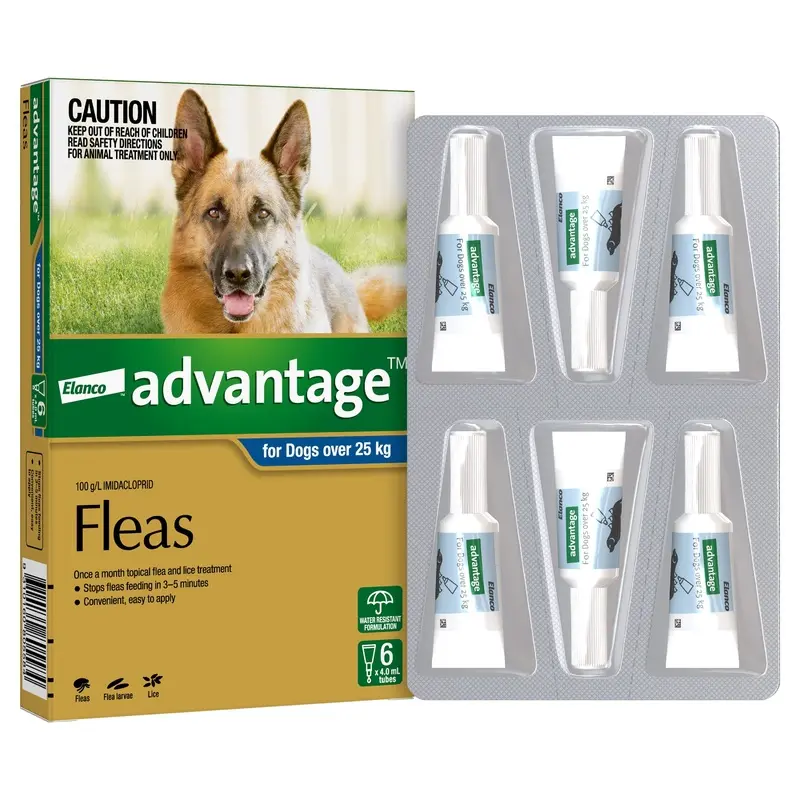 Advantage Flea Treatment for Dogs 25kg+ Blue 6 Pack :->>