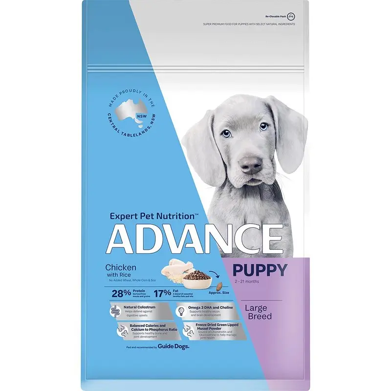 Advance Chicken and Rice Large Breed Puppy Dry Food 3kg :->>