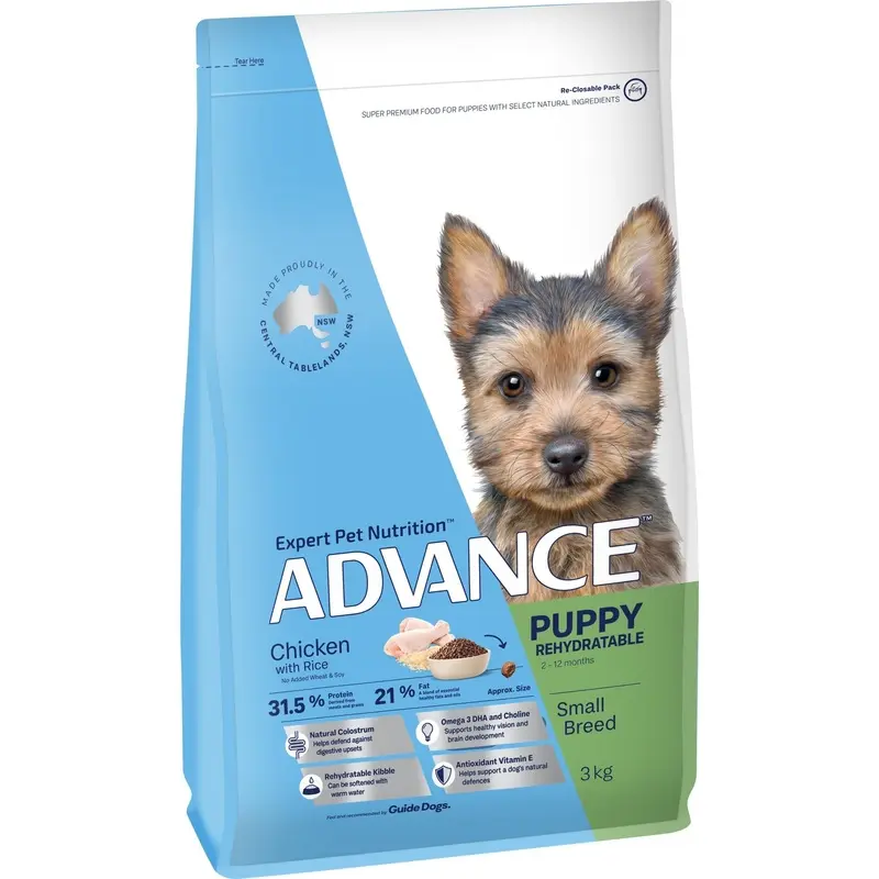 Advance Chicken and Rice Small Breed Puppy Rehydratable Dry Food 3kg :->>