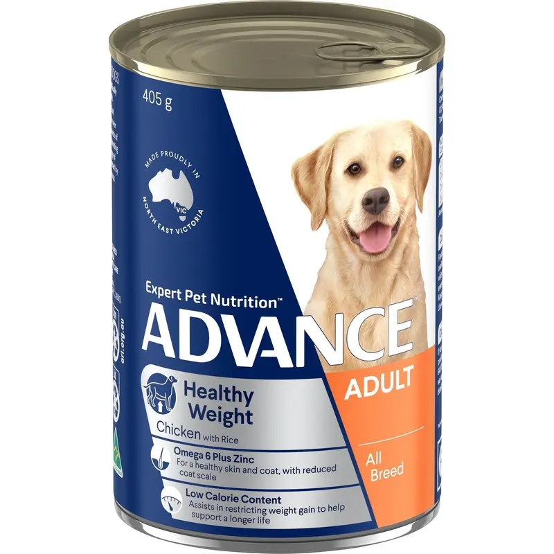 Advance Chicken and Rice Weight Control Adult Dog Wet Food 405g :->>