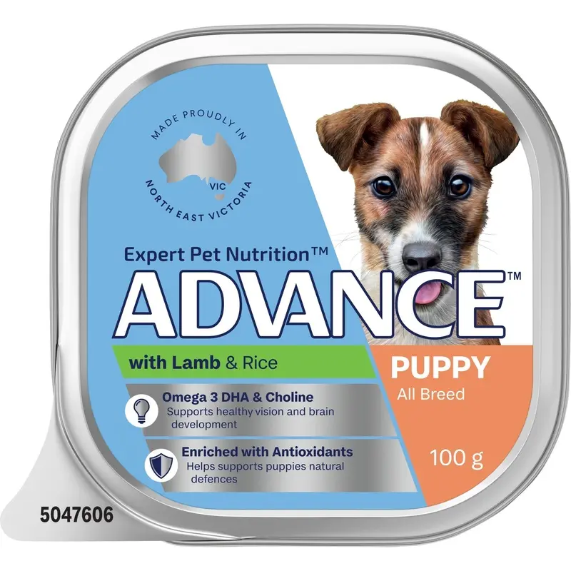 Advance Lamb and Rice All Breed Puppy Wet Food 100g :->>