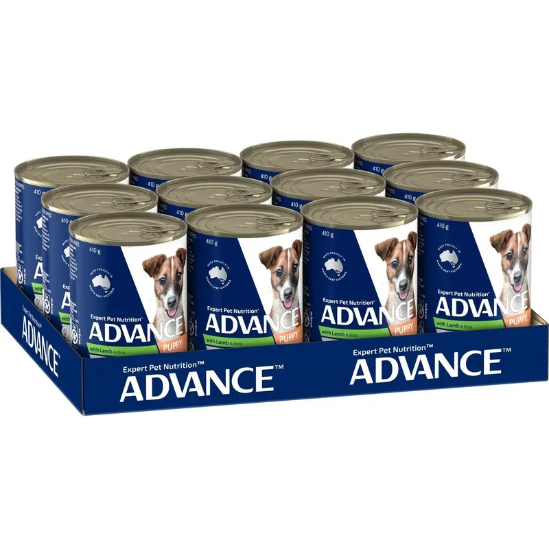 Advance Lamb and Rice All Breed Puppy Wet Food 410g x 12 :->>