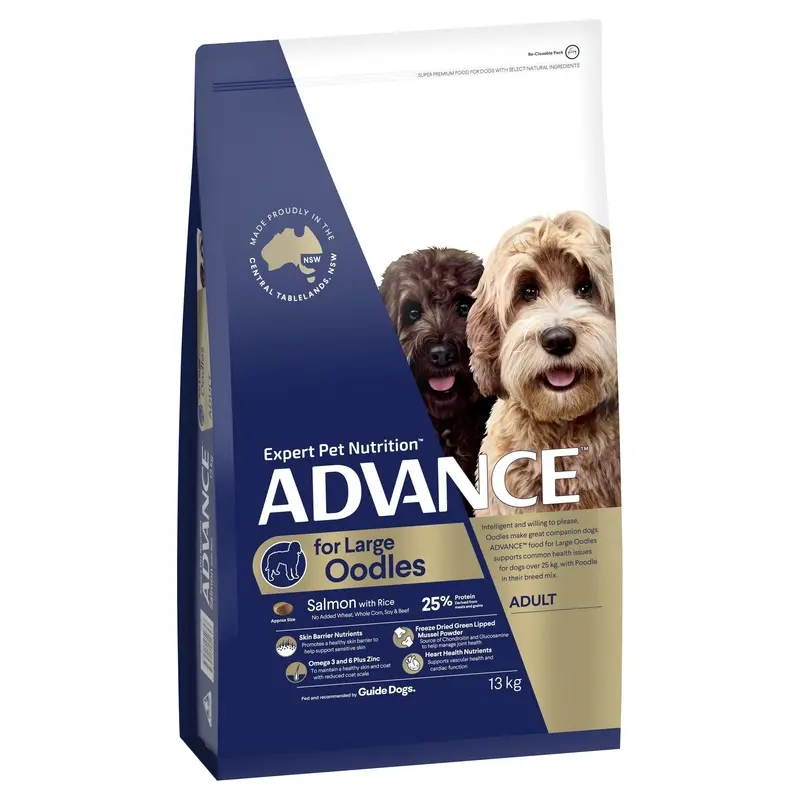 Advance Salmon and Rice Large Oodles Adult Dog Dry Food 13kg :->>