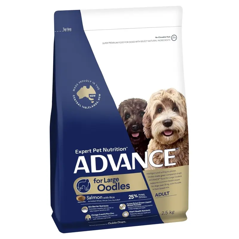 Advance Salmon and Rice Large Oodles Adult Dog Dry Food 2.5kg :->>