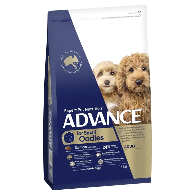 Advance Salmon and Rice Small Oodles Adult Dog Dry Food 13kg :->>