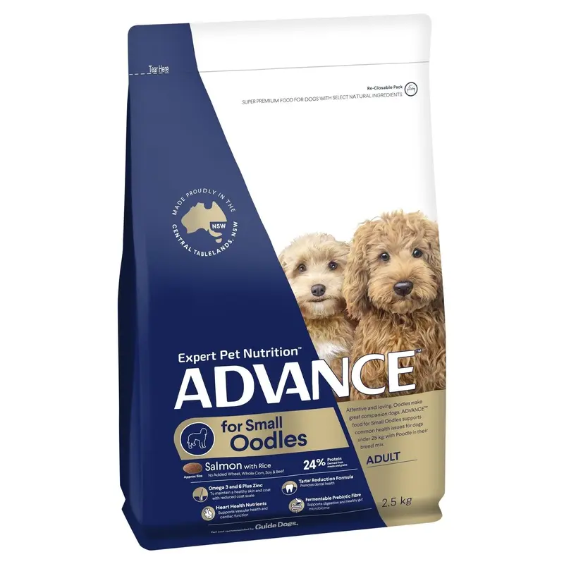 Advance Salmon and Rice Small Oodles Adult Dog Dry Food 2.5kg :->>