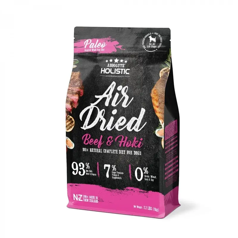 Absolute Holistic Air Dried Dog Food Beef and Hoki 1kg
