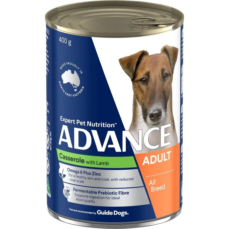 Advance Casserole with Lamb All Breed Adult Dog Wet Food 400g :->>